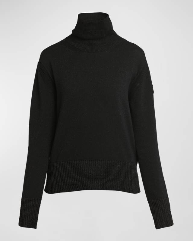 Wool Lurex Turtleneck Sweater